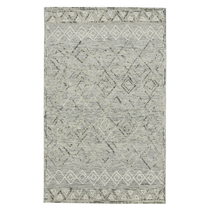 HomeRoots Wool Argyle Hand Hooked Area Rug