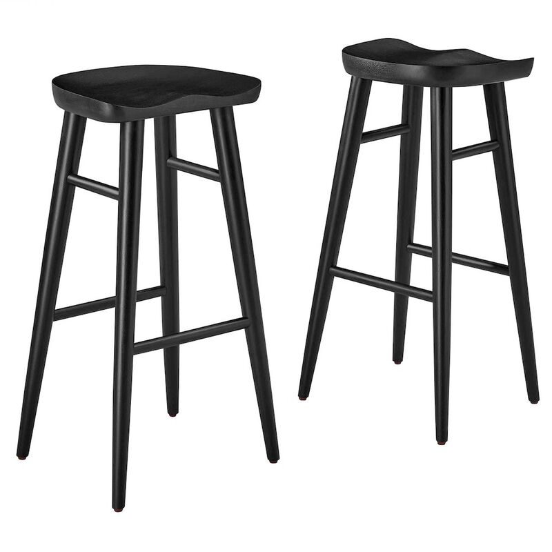 Saville Backless Wood Bar Stools Set of 2 image number 0
