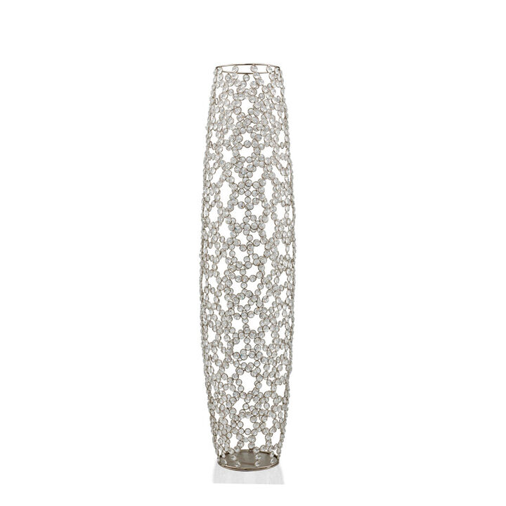 Homezia 40"  Bling Faux Crystal Abstract Twigs Barrel Floor Vase