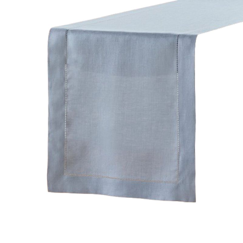 Solino Home 100% Pure Linen Table Runner - Classic Hemstitch