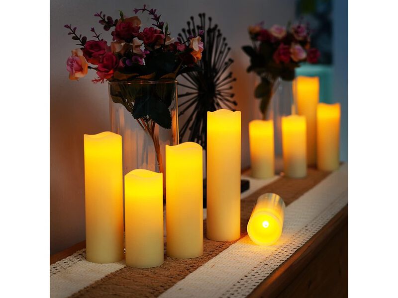 Flameless Candles Battery Operated LED Pillar Candles image number 3