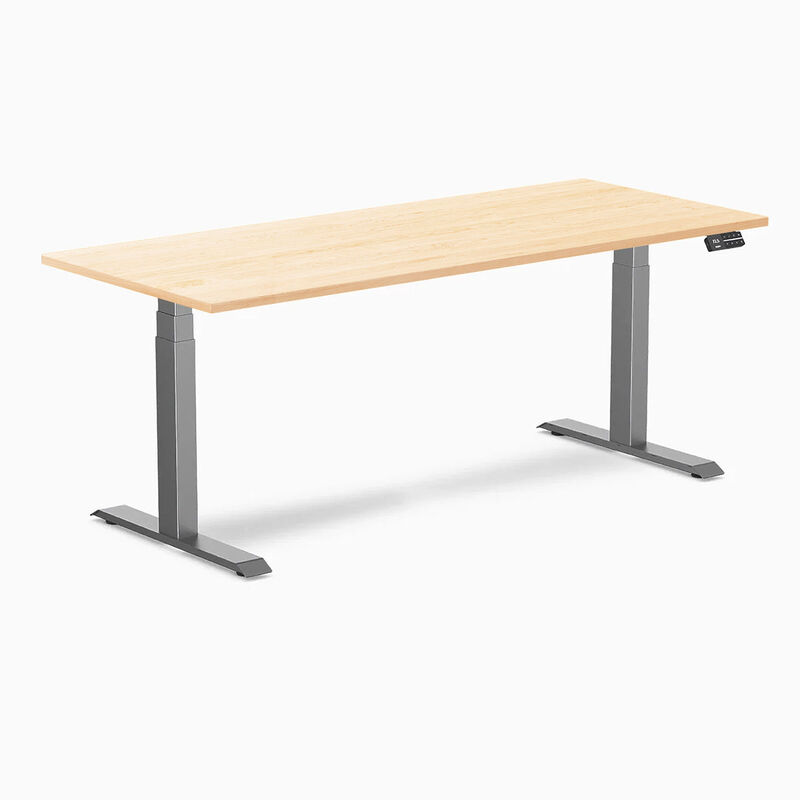 Desky Dual Hardwood Sit Stand Desk image number 0