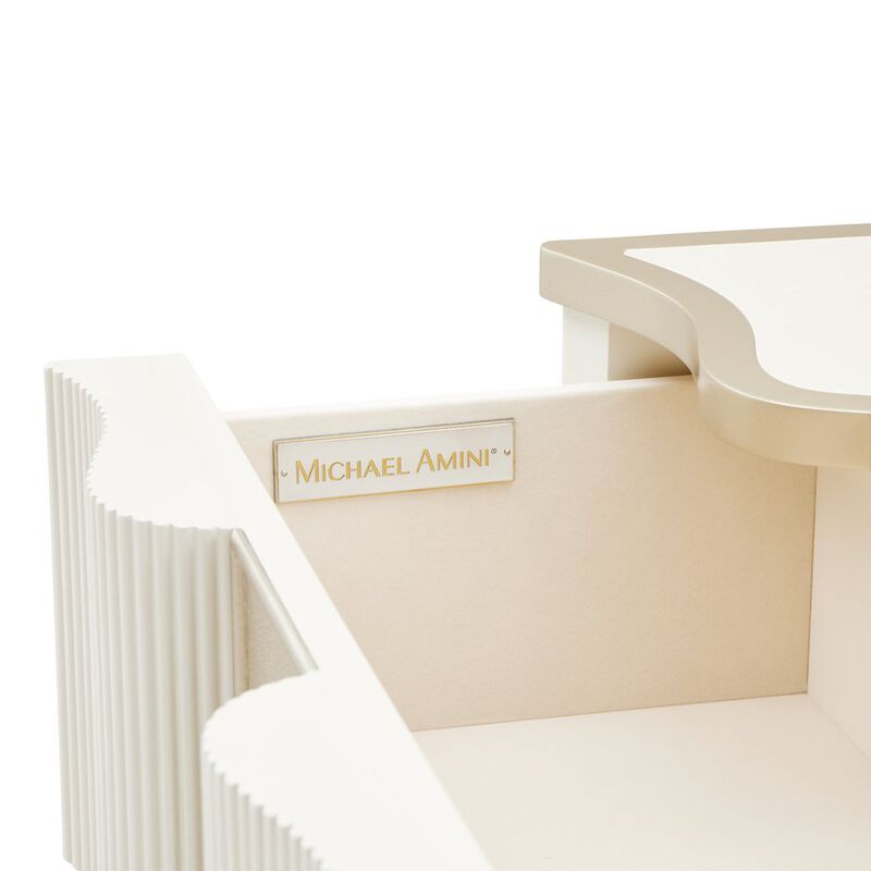 Michael Amini La Marisia Nightstand - Creamy Pearl