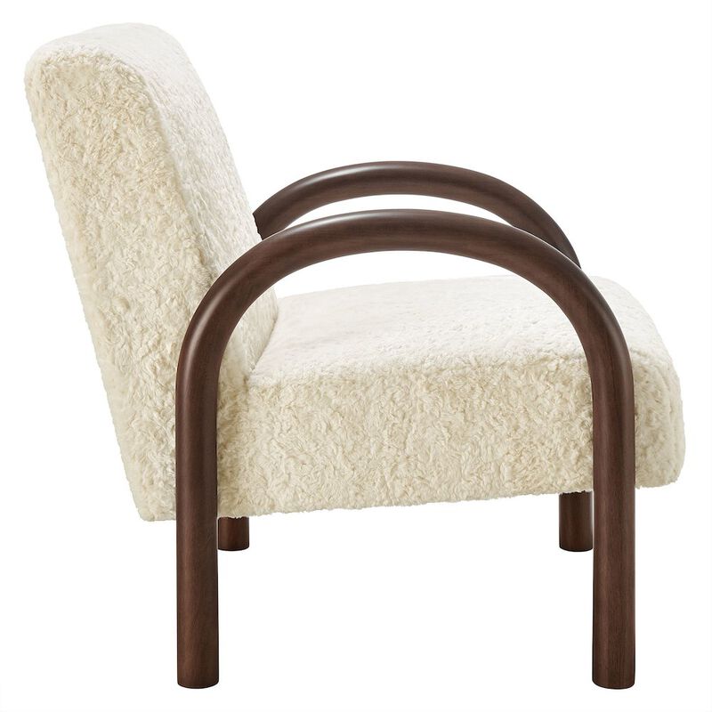 Lunet Faux Shearling Accent Armchair image number 3