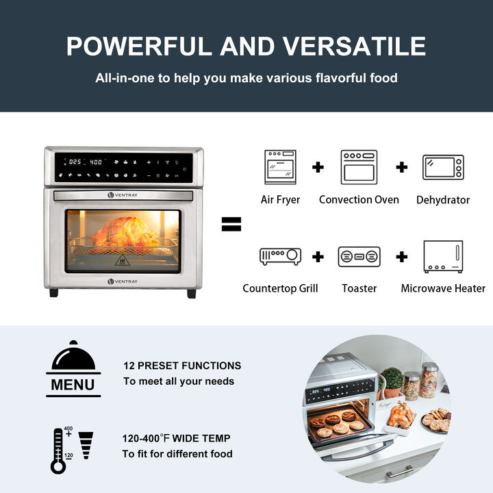 VENTRAY Convection Countertop Toaster Oven Master, 26QT Electric Ovens