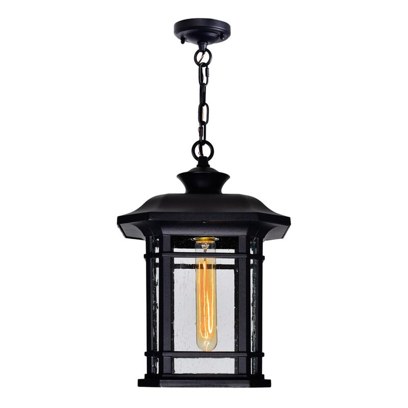 CWI Lighting Blackburn 1 Light Outdoor Black Pendant