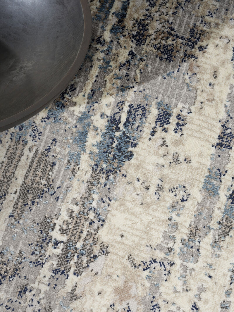 CK022 Infinity IFN04 Ivory/Gray/Blue 6' x 9' Rug