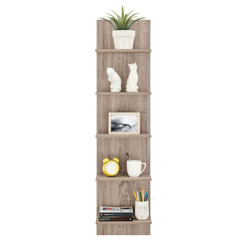 Five-Tier Wide Column Wall Shelf