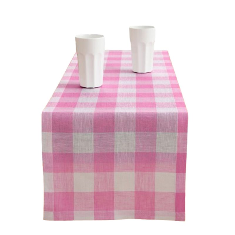 Solino Home 100% Pure Linen Table Runner - Buffalo Check