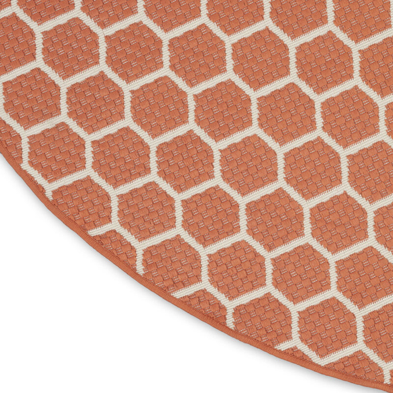 HomeRoots Geometric Indoor Outdoor Area Rug image number 4