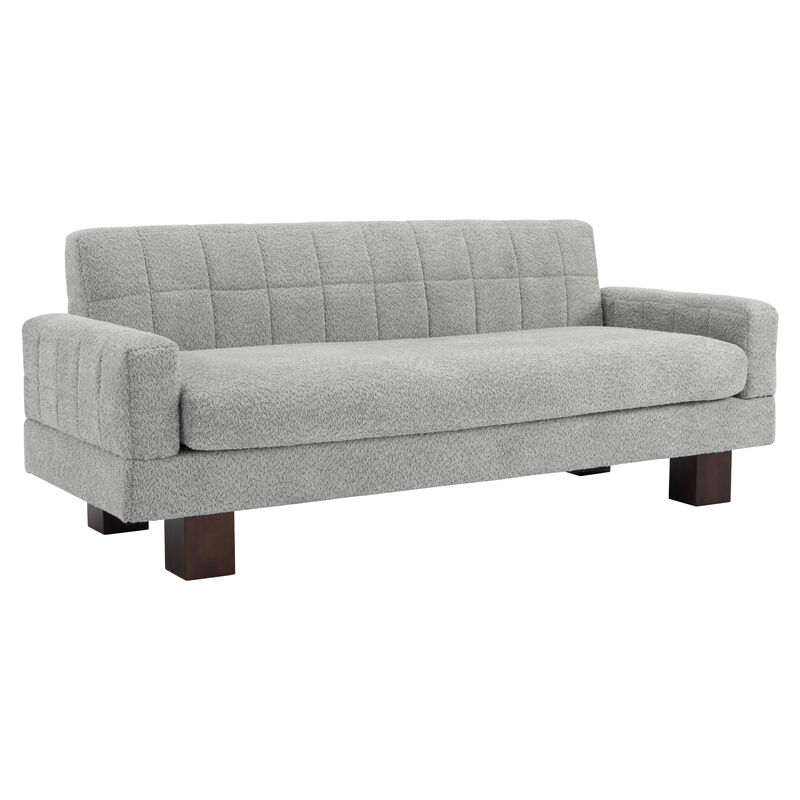 Merax Boucle Loveseat with Biscuit Tufted Back & Square Arms image number 0