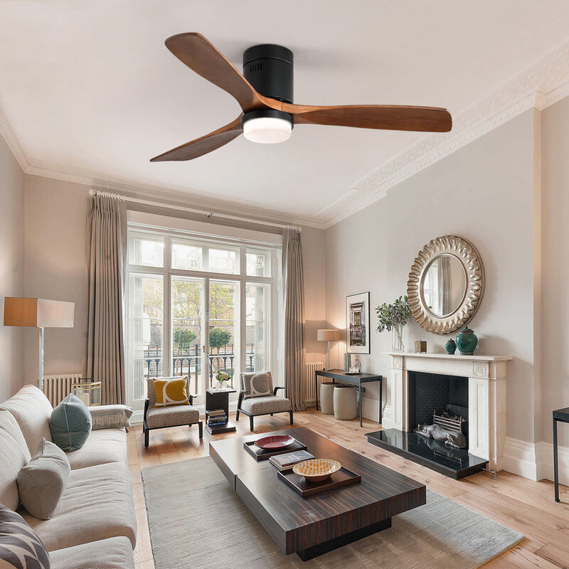 ELEMENT ACE Modern Reversible DC Motor Ceiling Fan with Integrated LED Lighting and Remote Control image number 1