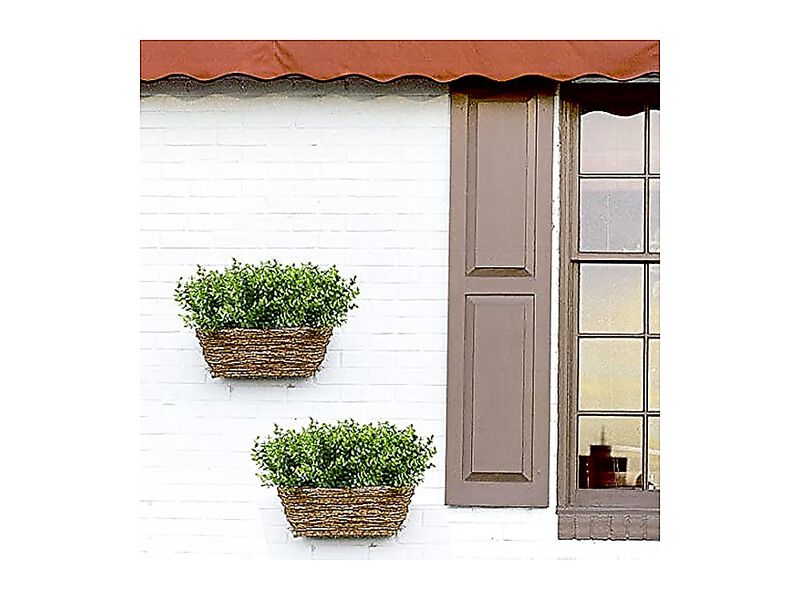 8 Pack Artificial Eucalyptus Plants Fake Boxwood Shrubs UV Resistant No Fade image number 2