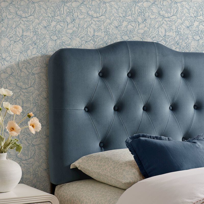 Annabel Stain-Resistant Performance Velvet Twin Headboard image number 7