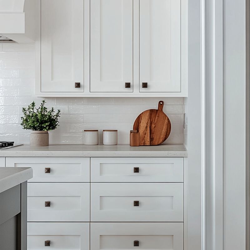 Hestia Hardware 10 Pack New Prism Square Cabinet Knobs image number 1