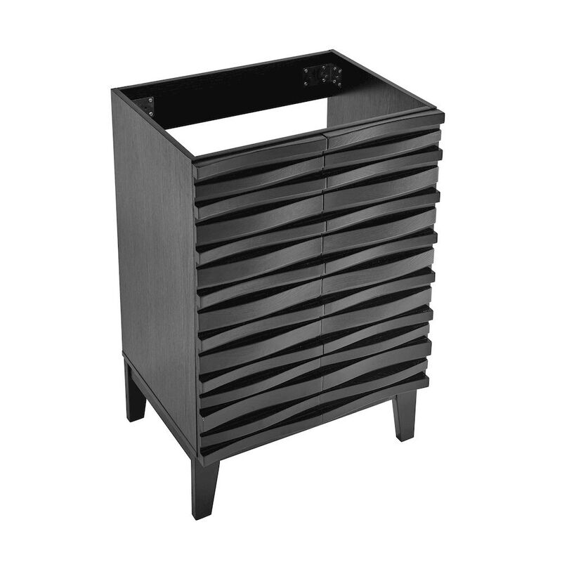 Cascade 24" Bathroom Vanity in Black Cabinet Only image number 2