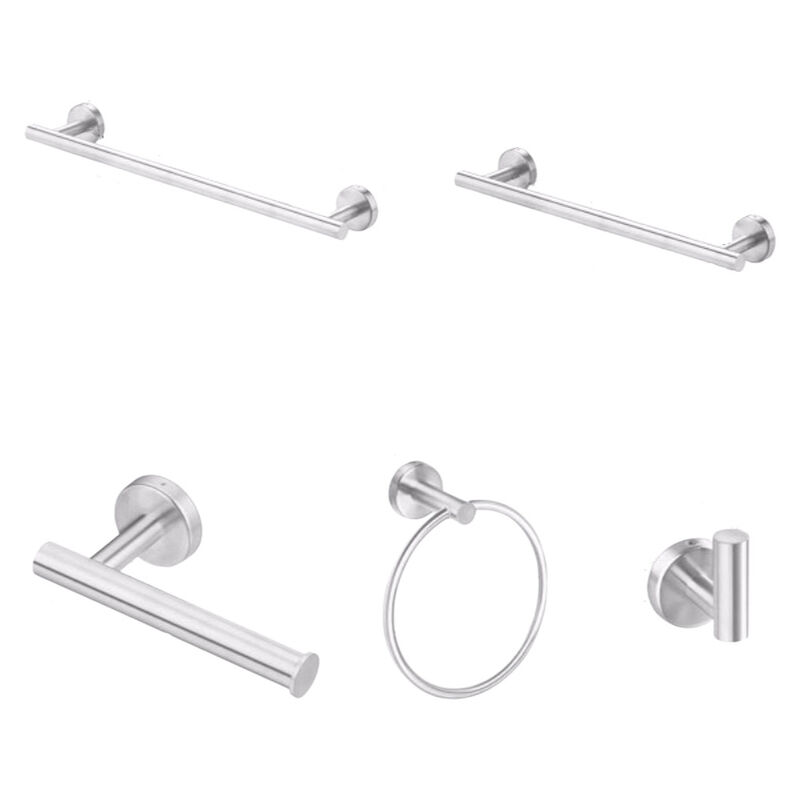 6-Piece Bathroom Towel Rack Set Wall-Mounted Organizer for Towels and Bathroom Storage