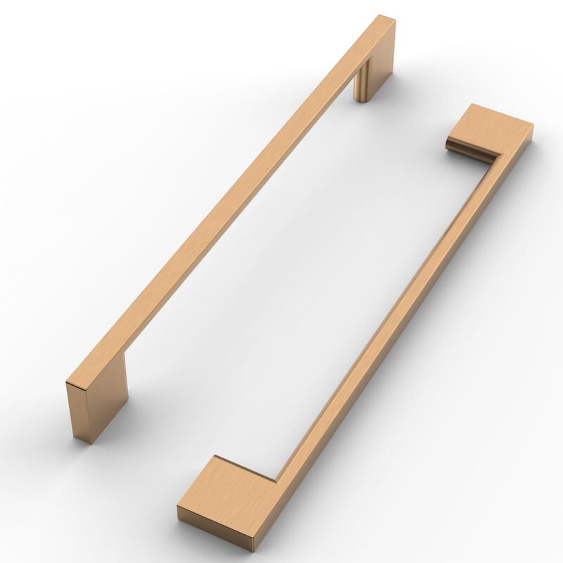 FILTA 10 Pack 7.5 Inch(192mm) Hole Centers Champagne Bronze Cabinet Pulls,Stylish Kitchen Cabinet Handles Zinc Alloy Gold Cabine