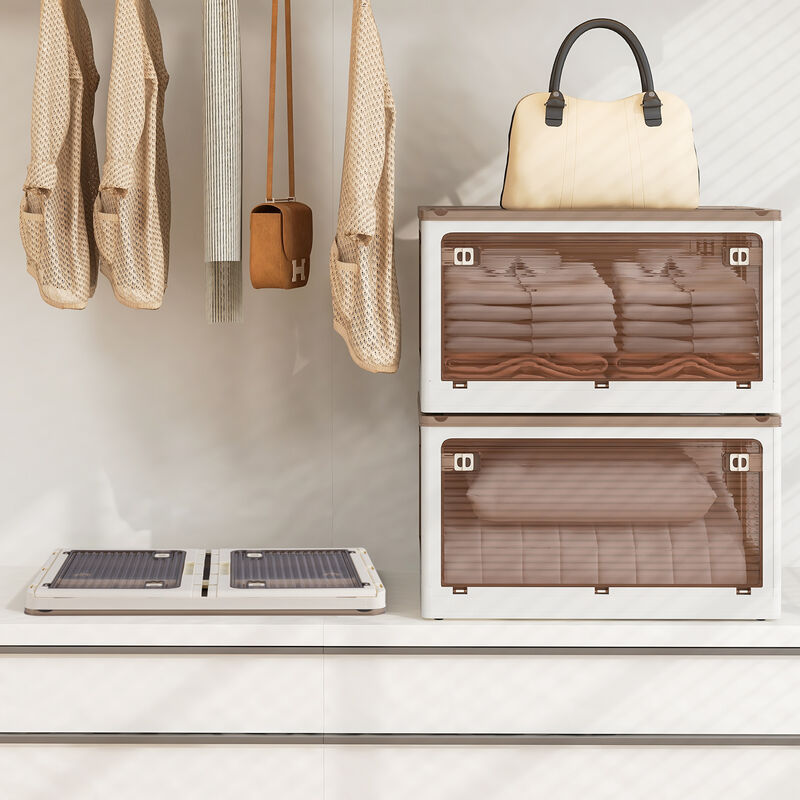 3-Pack Stackable Storage Bins with Lids &ndash; 5-Way Access Organizing Containers