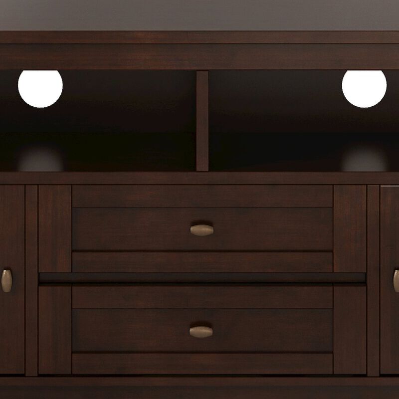 Simpli Home 72 Inch Tv Media Stand In Russet Brown For Tvs Up To 80 Inches
