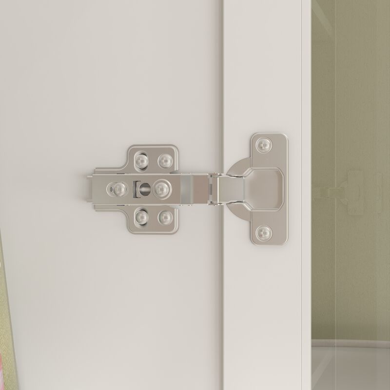 FUFU&GAGA Bookcase with Glass Doors, Drawers, and Storage Cabinets (47.2" W x 15.7" D x 78.7" H) White