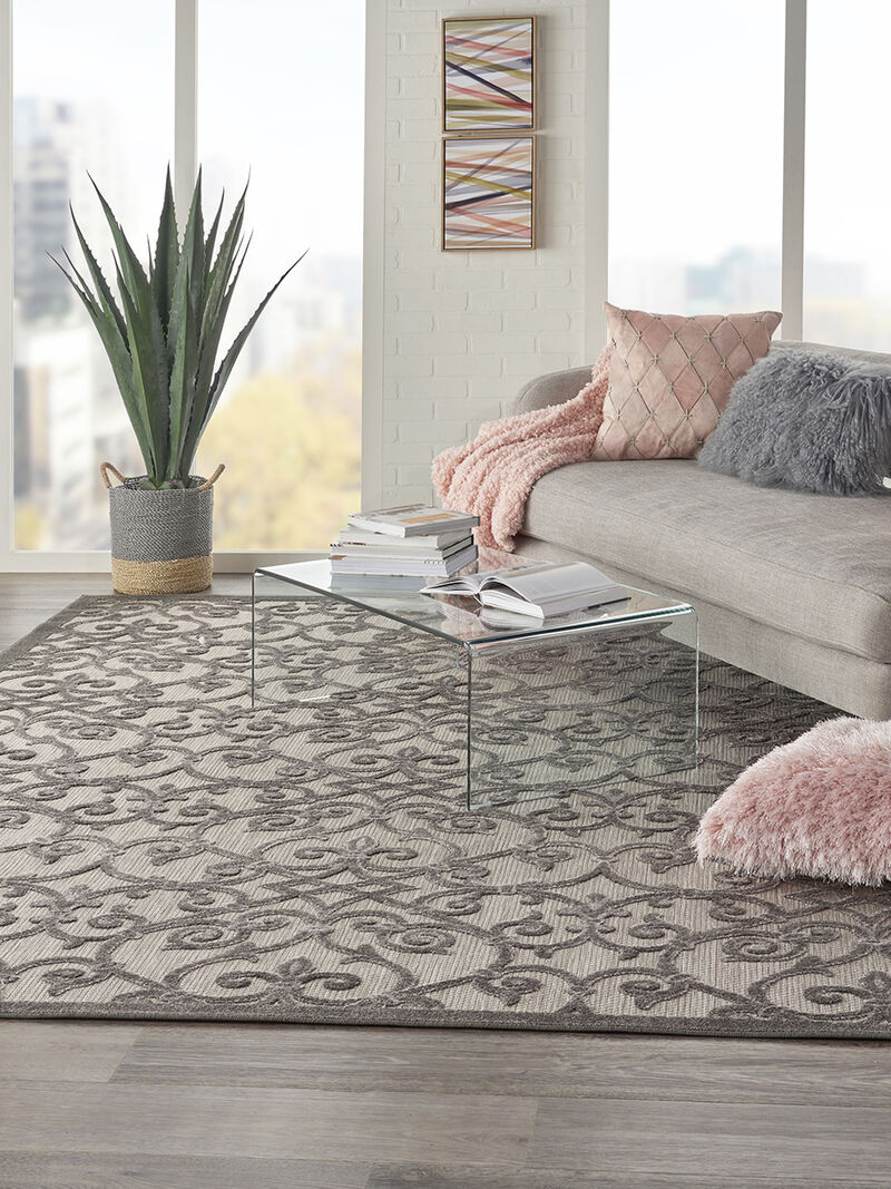 Aloha ALH21 Gray/Charcoal 3'6" x 5'6" Rug