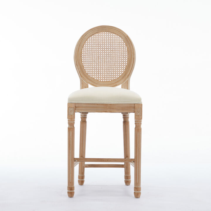 Streamdale French Country Bar Stools with Upholstered Seats (Set of 2)