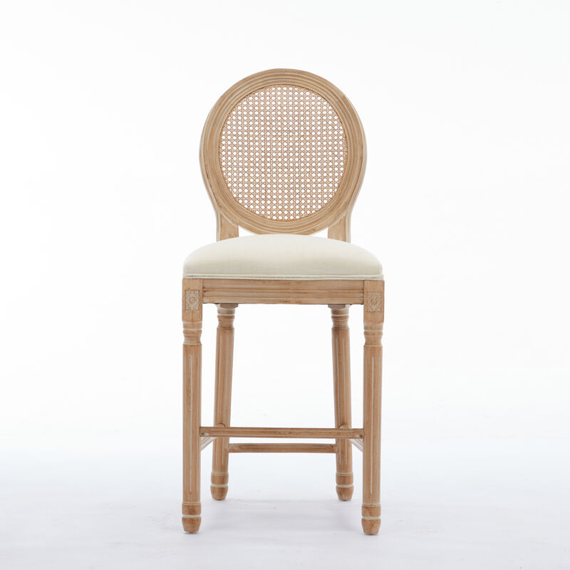 Streamdale French Country Bar Stools with Upholstered Seats (Set of 2)