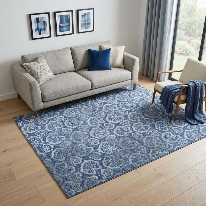 HomeRoots Floral Hand Tufted Non Skid Area Rug