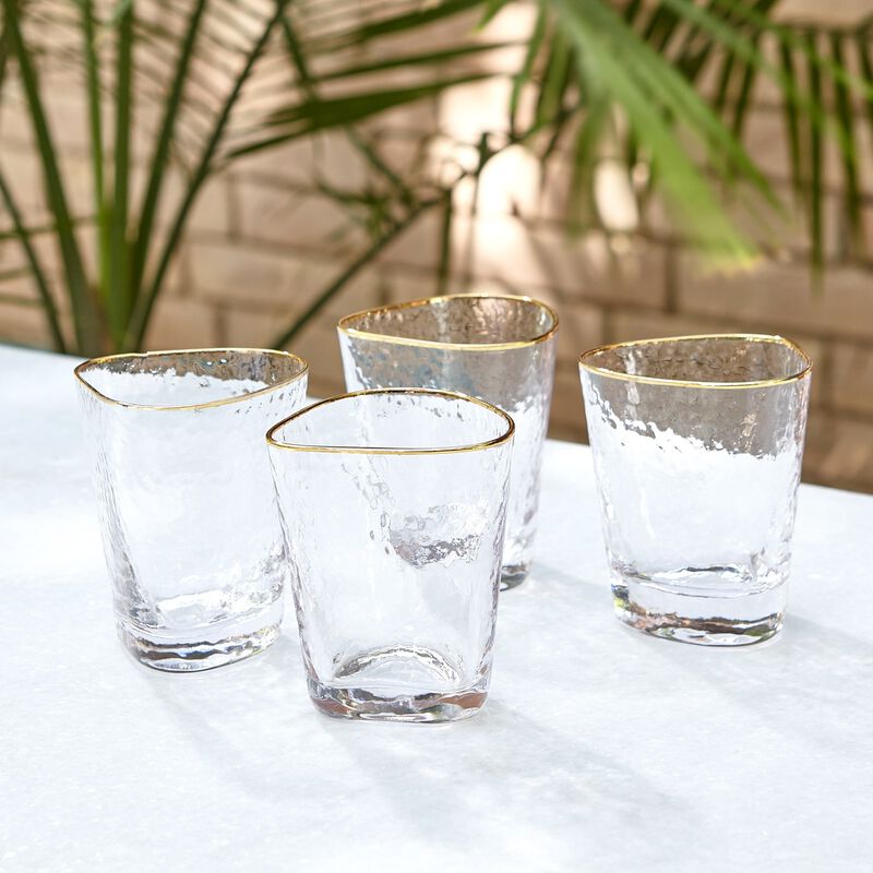 Set of 4 Hammered DOF Glasses