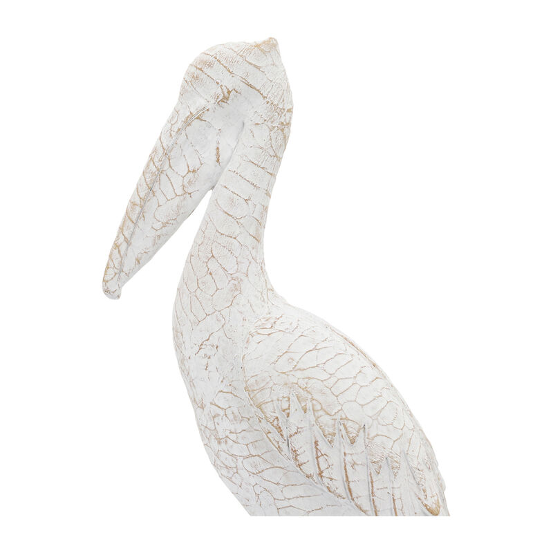 Cer,14"h,standing Pelican, White image number 5