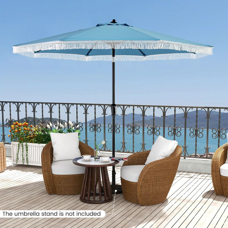Mondawe 9 FT Patio Umbrella with Sun-Protective Canopy for Patio Garden Pool