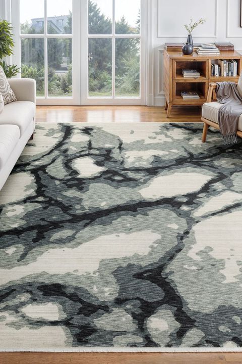 Echo ECH08 Blue 3'3" x 5' Rug