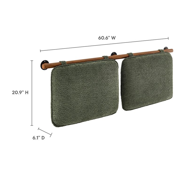 Anela Wall-Mounted Chenille Upholstered Queen Headboard image number 2