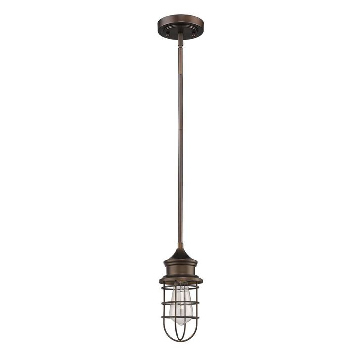 Hivvago Bronze Lantern Metal Dimmable Ceiling Light With Bronze Shades