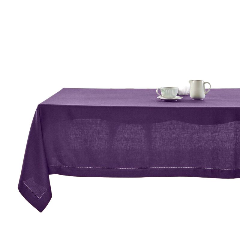 Solino Home 100% Pure Linen Tablecloth - Classic Hemstitch