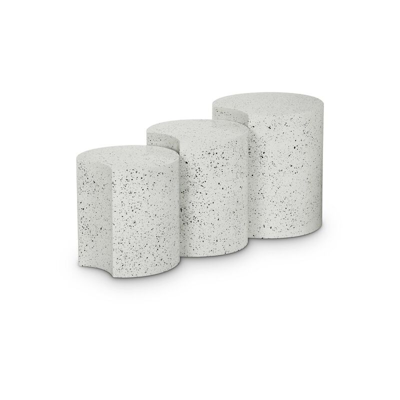 Meridian Furniture Dimple White End Table