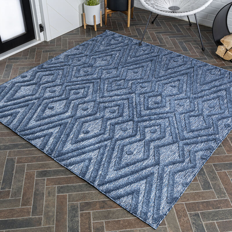 Balansat Moroccan Diamond Square Indoor/Outdoor Area Rug