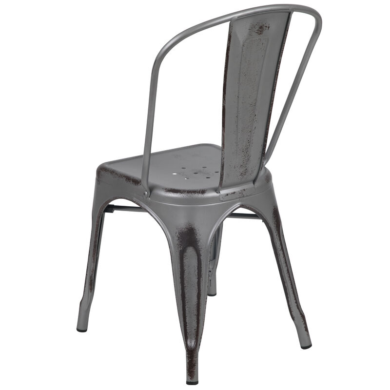 Distressed Copper Metal Chair image number 6