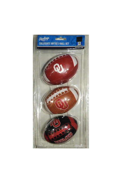 3-pack Ou Softee Footballs