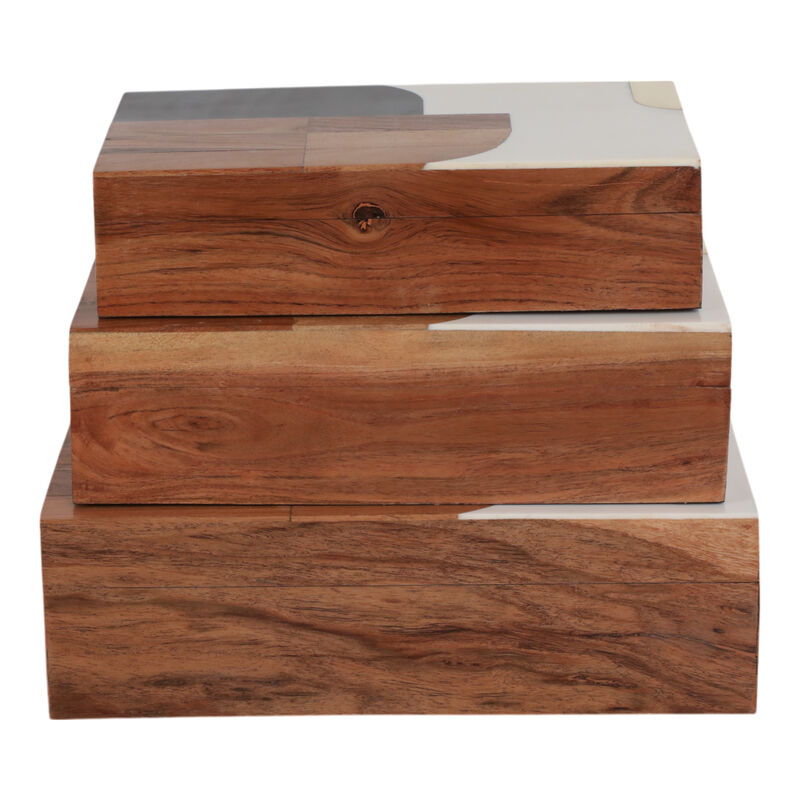S/3 10/11/12" Mid-century Boxes, Multi image number 4