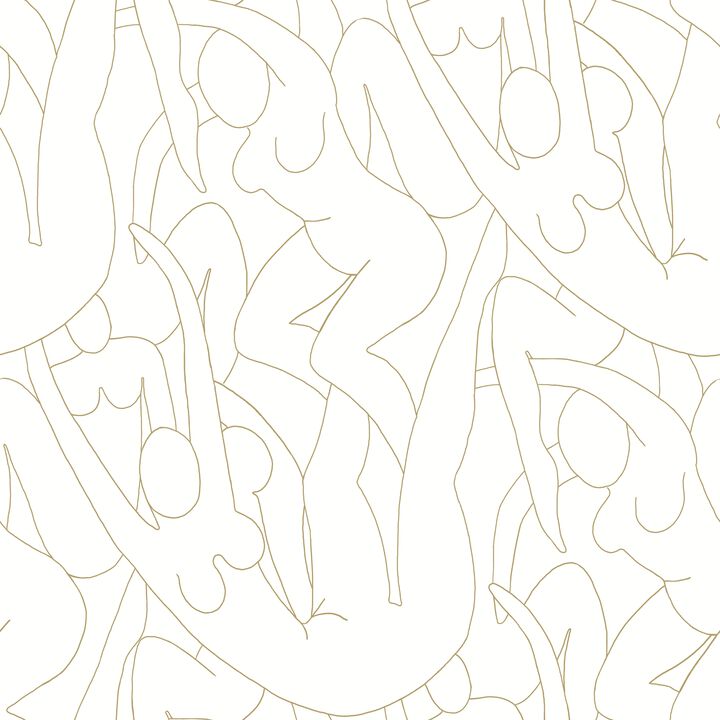 Head over Heels Gold Metallic Peel & Stick Wallpaper