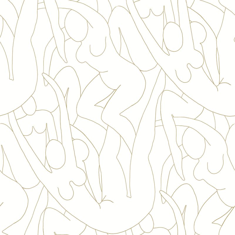 Head over Heels Gold Metallic Peel & Stick Wallpaper image number 0
