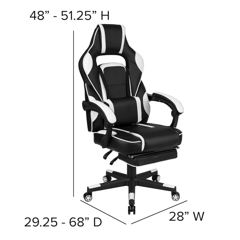 Flash Furniture Red Gaming Desk/Headphone Hook & Reclining Back/Arms Gaming Chair image number 3