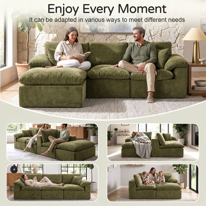 Vubdar L Shape Cloud Couch image number 3