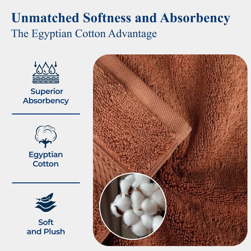 Egyptian Cotton Plush Bath Sheet Set of 2, Soft Absorbent Towels image number 3