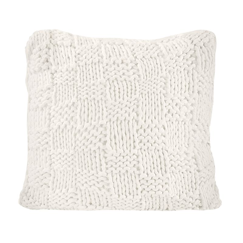 Chess Knit Natural Euro Sham image number 0