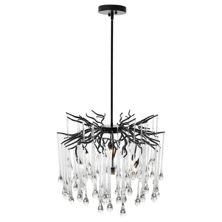 CWI Lighting Anita 6 Light Chandelier With Black Finish