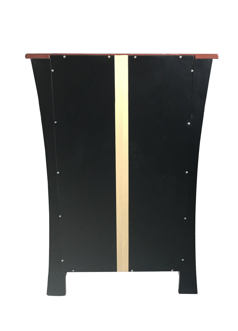 Kings Brand Hiland Bar Cabinet Wine Storage With Glass Holders & Drawer