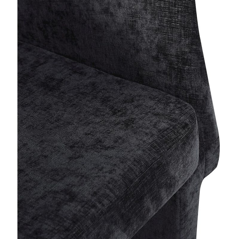 Meridian Furniture Emmet Black Chenille Fabric Dining Chair / Accent Chair